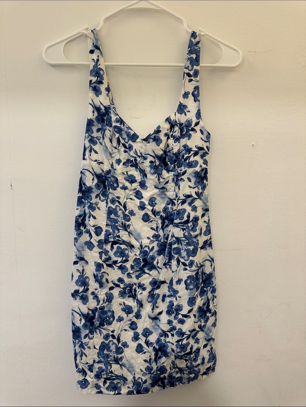 Abercrombie Blue Floral Linen Dress